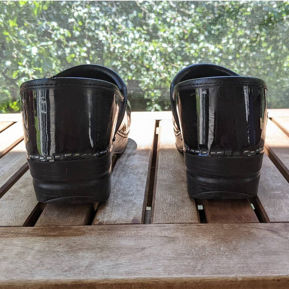 Dansko Women’s Professional Clogs Black Patent Leather Shoes 10.5-11 - Picture 7 of 10